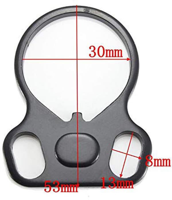 Ambidextrous dubbelslingadapter för AR-15 M4 - taktisk jakt dubbelslingadapter för ambidextrous AR-15 M4