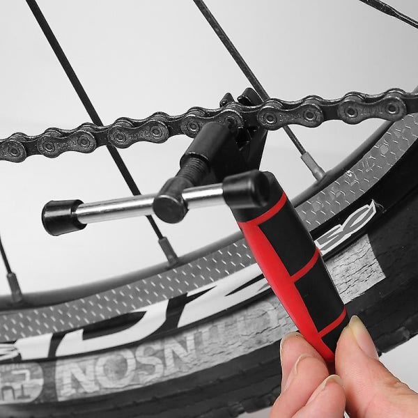 Cykelkæde lynlås skærnøgle, kædeskærer kædefjernelsesværktøj kædepisk rødt håndtag kædeskærer rideudstyr