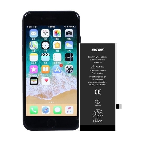 IPARTSEXPERT Batteri 2000mAh iPhone 8 Sort