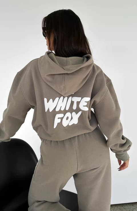 Mub- 2024 Forår og efterår Vinter Ny Trøje Sæt Mode Sport Langærmet Pullover Hættetrøje Duo Sæt Lys kaffe S_yux Light coffee S
