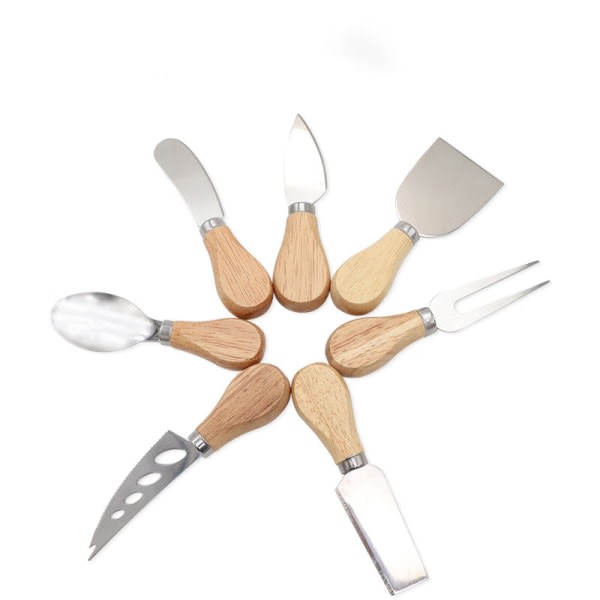 Ostkniv, set med 7 ostknivar, ostkniv i rostfritt stål