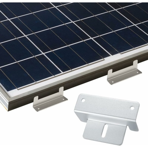4-delt solpanel Z-konsoll f?r solpanelmontering Z-konsoll med muttrar og bultar f?r husbilstak - 100 x 66 x 2 mm