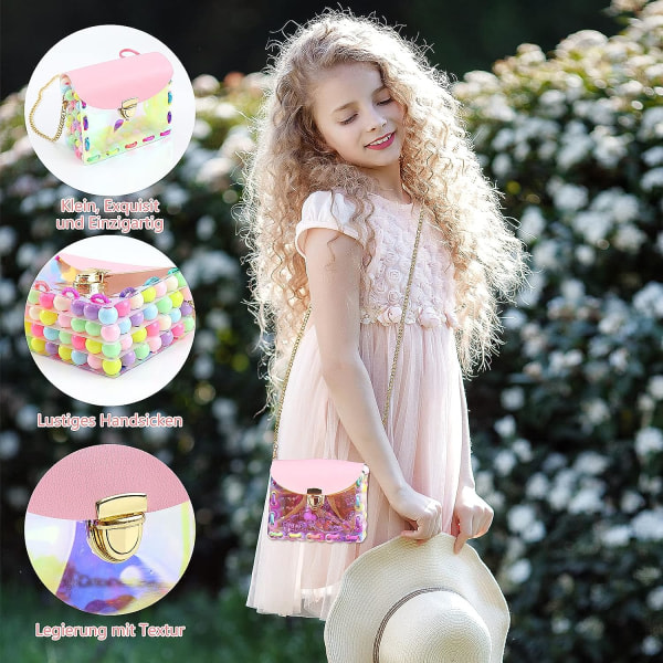 Galaxy Girls Gaver 6-12 år, Håndværk Piger Armbånd Børne smykkesæt med DIY perle taske