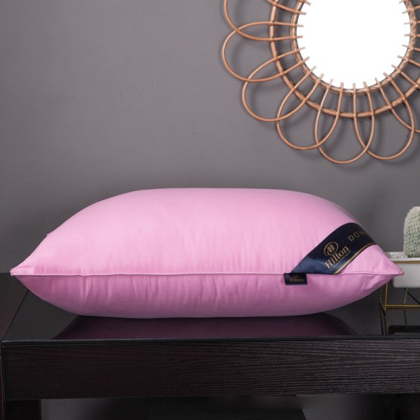 Sängkuddar Polyesterfyllning Mjuk Stödjande plyschkuddar for att sova 48x74cm Rosa