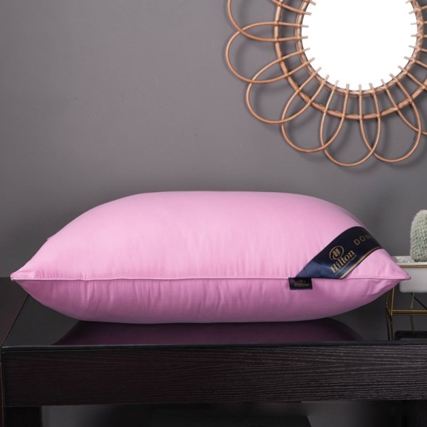 Sengeputer Polyesterfyll Mjuk Støttende Plysjputer for Søvn 48x74cm Rosa
