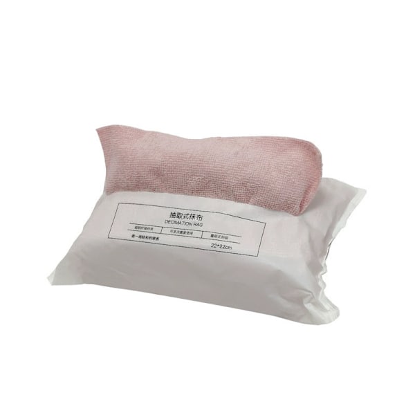 Kotitalous vetopyyhkeet imukykyiset mikrokuituiset keittiöliinat kertakäyttöiset hankaustyynyt laiskat rätit Bag of pink 20 pieces (22*22cm)