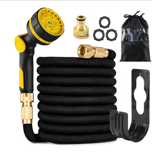 Hage plast høytrykks bilvask vannpistol magisk automatisk teleskopisk vannslange hage hagearbeid vanningsslange European standard*7.5m set (25FT)
