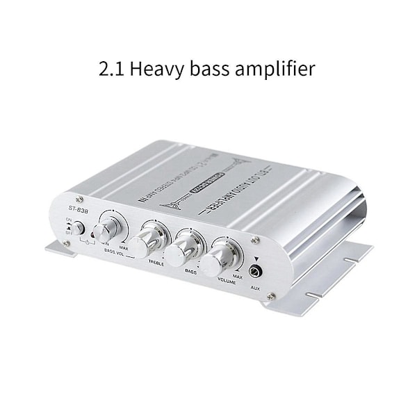 Autostereovahvistin Kaiutin Hifi Teho 2.1 Kanavainen Koti Subwoofer Äänilähtö 12v Äänijärjestelmä