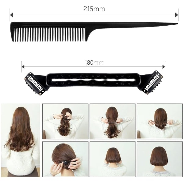 TG Hårstyling Tilbehør, 28 stk Hårstyling Tilbehør Kit Moderesårklemmer Frisør Boudin Roller Curlers Magic Bun Clip Fletning Twist Hår