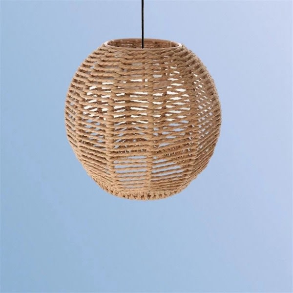 Taklampa: Handgjord vävd ljuskrona, retro lampskärm - heminredning, varmt ljus, konstnärlig design
