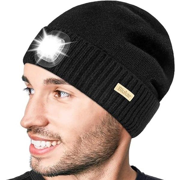 TG Svart, 34 [Energiklasse A+++], LED Pannlampe Beanie Hat, Jul