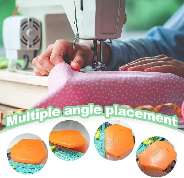 bitar - 6,7*4*1 cm - Magnetisk sömguide för symaskin - Multifunktionell polygonal sömguide - med skala