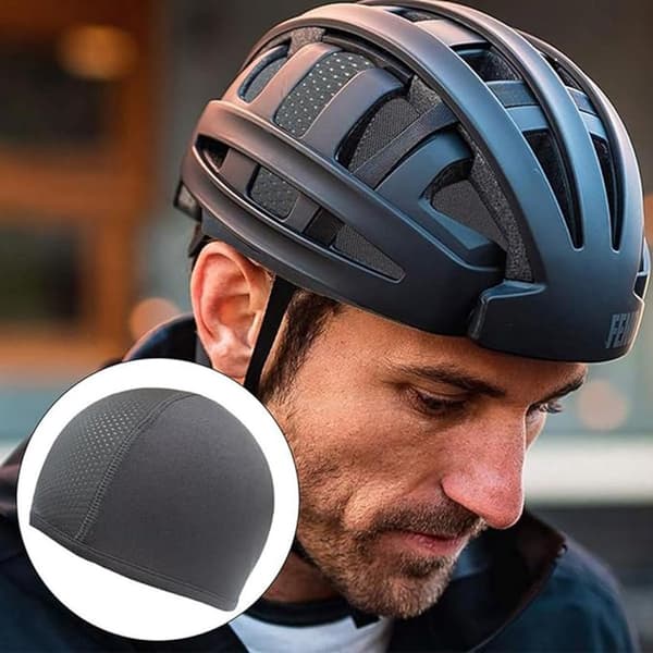 Cykelhjälmsfoder, ventilerande polyesternät, snabbtorkande svettavledande, för löpning och motorcykel, svart/vit 2-pack