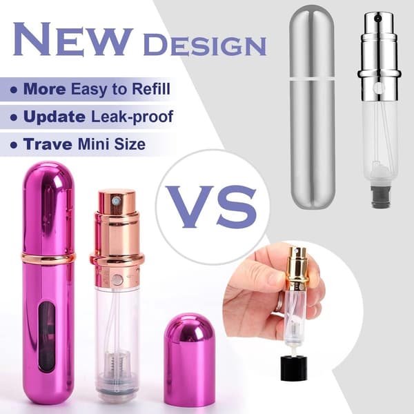 (8-pack, 5 ml) Atomizer Resestorlek - Hög kvalitet - Hållbar - Praktisk