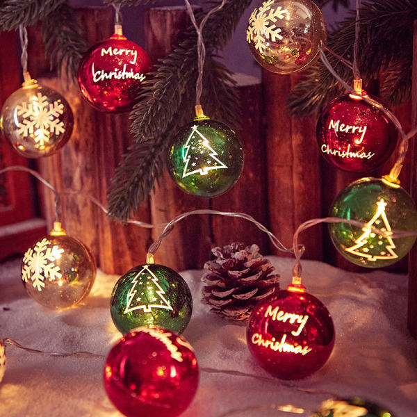 3M 20 LED-lys Julekugler Lysstreng Juletræspynt Style 2