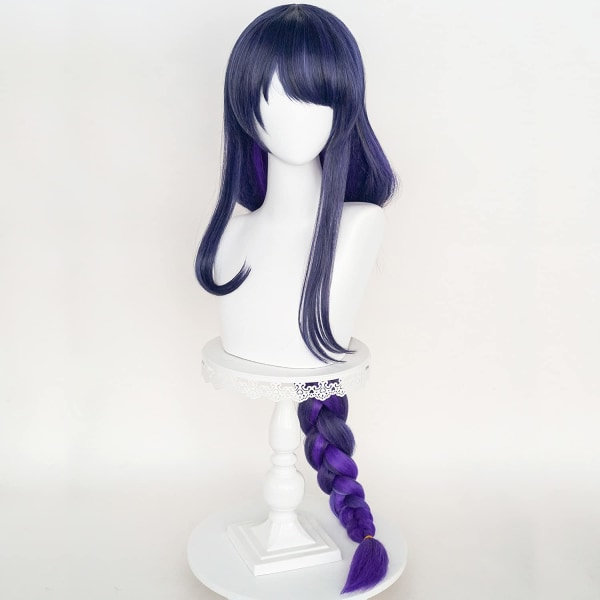 TG Shogun Cosplay Paryk til Genshin Impact Spil Lilla Ombre Lang