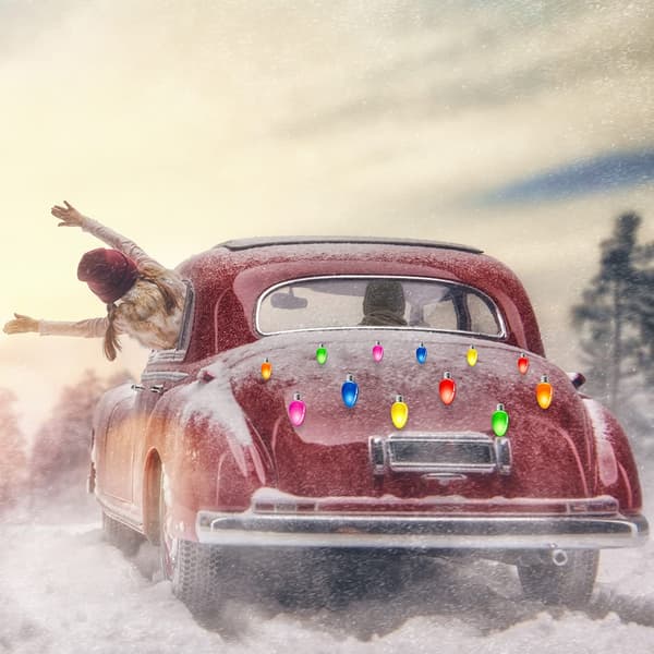 20-delt sæt julebilrefleksmagneter, 12-delt sæt julelyspæremagneter til juleferien vinterfestbil_yux