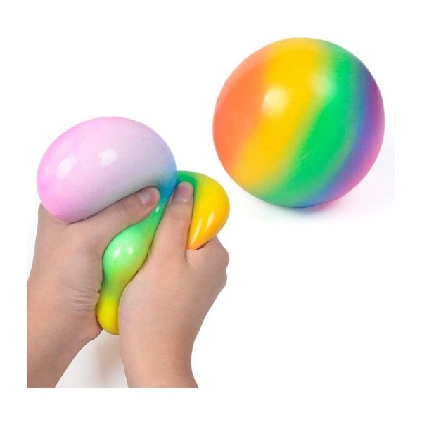 Rainbow Squeeze Ball Stress Relief Toy Mjuka Squeeze Balls