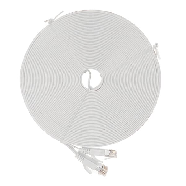 20m CAT6 Gigabit Ethernet Cable 1000Mbps RJ45 Network Cable for Routers, Laptops, White