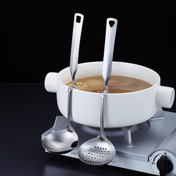 Rostfritt stål soppa sked/durkslag Hållbar korrosionsskydd Köksredskap för soppa Hot Pot