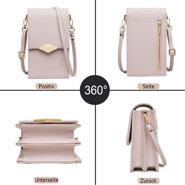 Mobilväska i Läder - Liten Crossbody-väska för Telefon