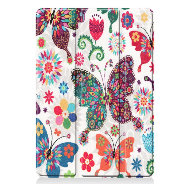 Apple iPad 10.2 Slim fit tri-fold fodral - Butterfly multifarve