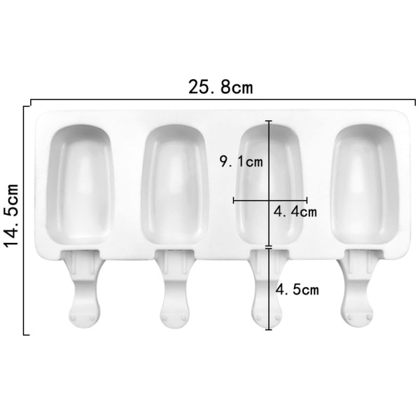 TG Silikonform för Glass - 4 Glassar - 50 Pinnar Svart