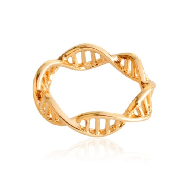 Ring DNA Molekyl Helix Kemi Medicin Guld Gold Guld