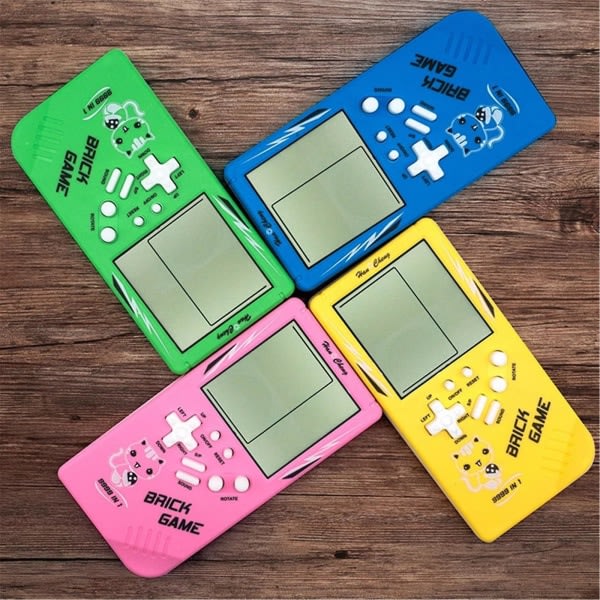Klassisk värd Tetris spel byggsten spel pusselspel handhållen spelkonsol inbyggd 23 sorters barnspel for voksne