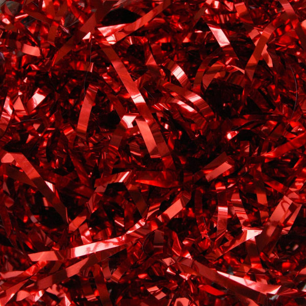 200gsm metalliskt strimlat papper (rött), perfekt för presentdekoration, f