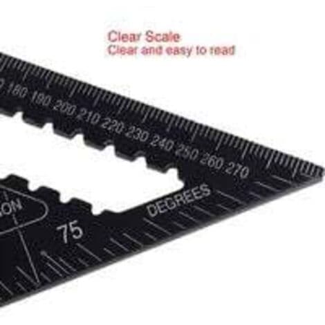 Multifunctional Carpenter's Square 18cm and 30cm, Triangle Metal Aluminum Ruler Angle Gauge Marking Guide Protractor Angle 45 90 Degrees