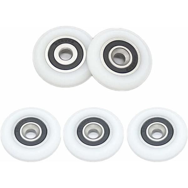 8-pack Duschdörrsrullar - 25mm Rullar - Duschkabinsrullar - Med Skruvar, av DEBUNS