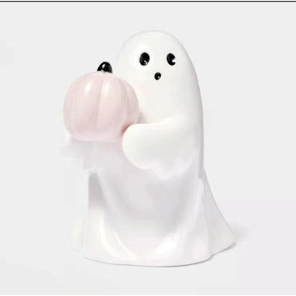 Halloween Kreativ Midtfinger Spøgelses Harpiks Ornamenter Spøgelsesfestival Prank Provokerende Spøgelseshave Dekoration Håndværk Hugging love ghost 8CM