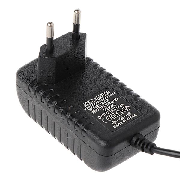 6 Volt 2A strømadapter AC til DC 7,5 x 3 cm kontakt 6V 1 Amp strømadapter, veggkontakt med ekstra lang 90 cm ledning