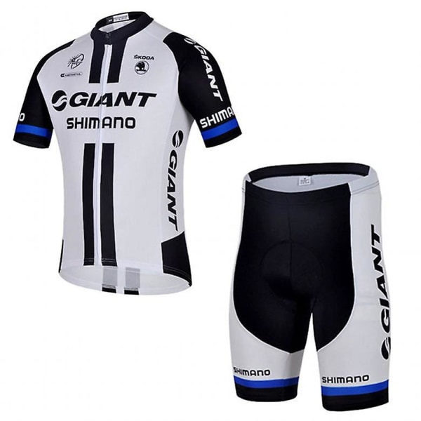 Svart og hvit sykkeltrøye sett Korthjermet sykkeltrøye Bike Maillot Sykkeltrøye Bib Shorts L