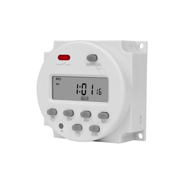 1kpl cn101a LCD-ajastinkytkin 12V 110V 220V aikarele katuvalon näyttöpaneelin tehoajastin (220V), DEBUNSilta