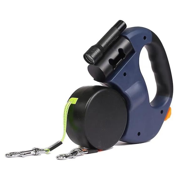Retractible Double Dog Leash with Two 3 Meter Long Leads, 360 Double Tangle-Free Dog Leash for Walking Two Dogs Up to 50 Pounds