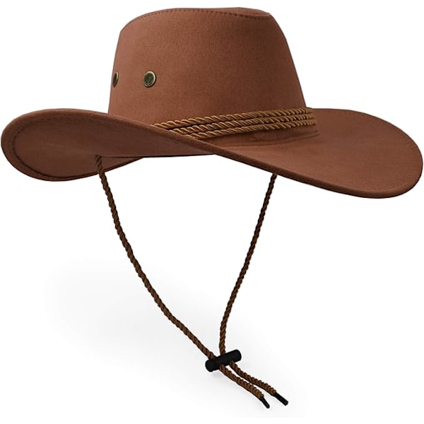 Cowboyhat, Kunstlæder Solhat, Udendørs Western Rejse Beanie Hat