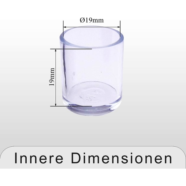 IC 16 stk. stolbeinsbeskyttere Silikon runde puter Diameter: 19 mm