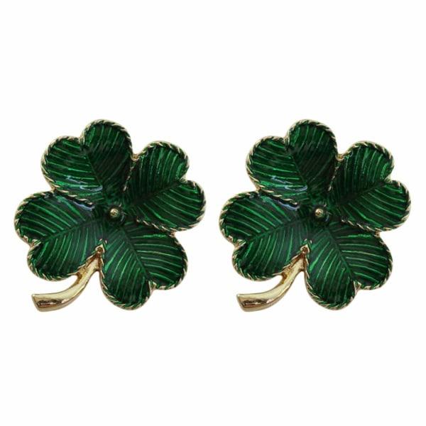 2kpl Vihreä Irlantilainen Neljänlehti Patricks Day -brossi