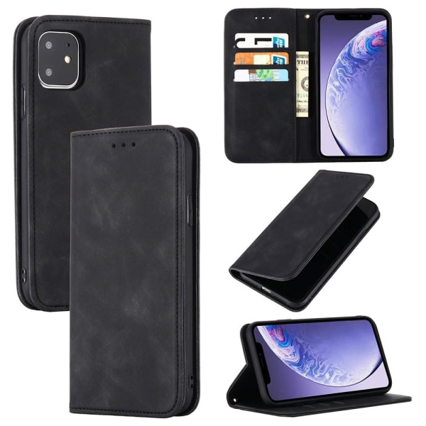 TG iPhone 11 - Praktisk Wallet-etui (FLOVEME) Lysebrun Lysebrun