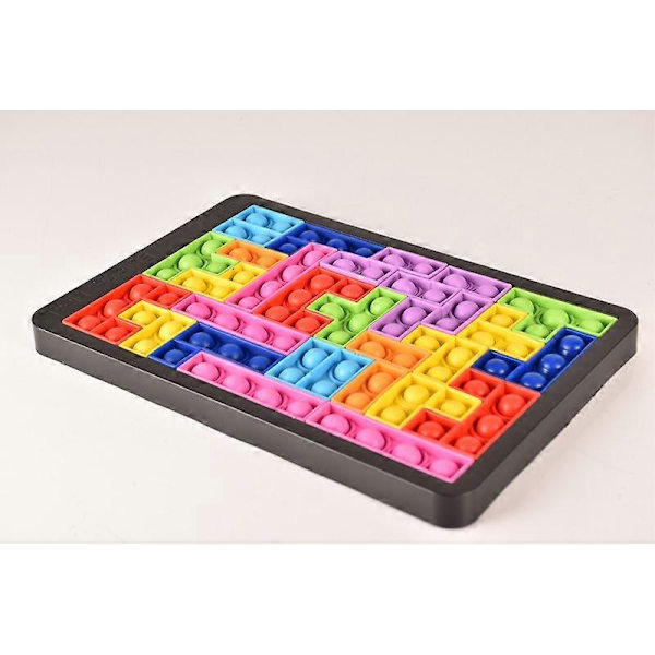 Building Block Pop it Puzzle - Popit Game 25*16.7*1.8CM