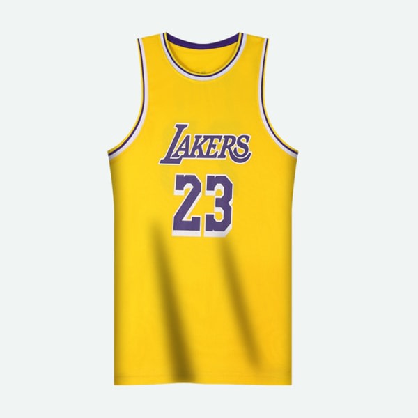 NBA Los Angeles Lakers LeBron James Nr. 23 Jerseysett (Voksen Størrelse)