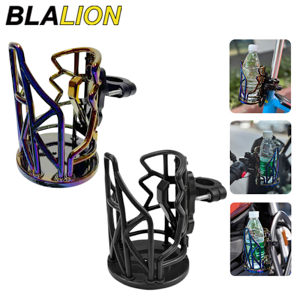 BLALION Universaali Juomateline Moottoripyörille ja Polkupyörille ABS Pulloteline Lisävaruste Koot 13,2 cm x 9,2 cm Värit Musta ja Poltettu Titaani Black 1PC