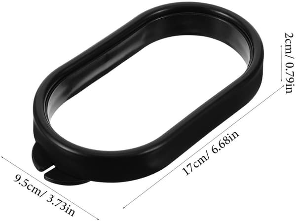 Bilsopphållare Ring, Svart ABS, 17x9.5x2cm, Sopspåsehållare för Bil