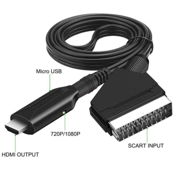 Scart–HDMI-muunnin – 1080P, All-in-one Scart–HDMI-sovitin_yux