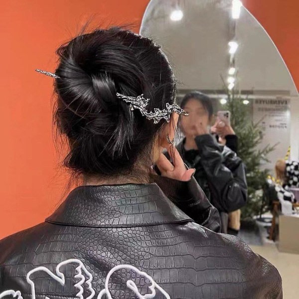 Metal Rose Hårnål Kvinnor Huvudbonad Daglig Minimalistisk Coiffure Håraccessoarer 6