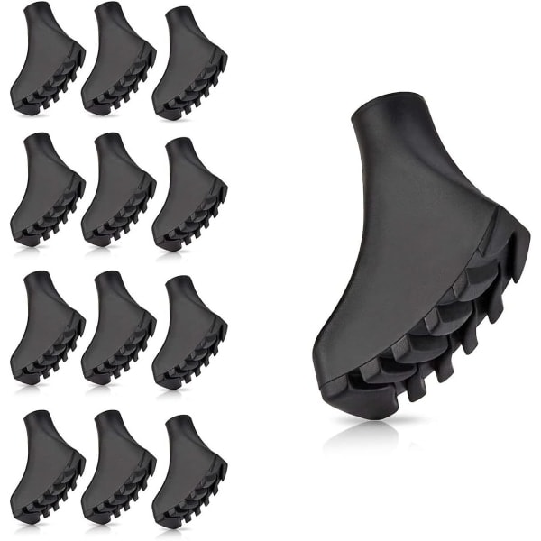 Nordic Walking Pads, 12 dele / 6 par asfaltgummi puder til stavgang