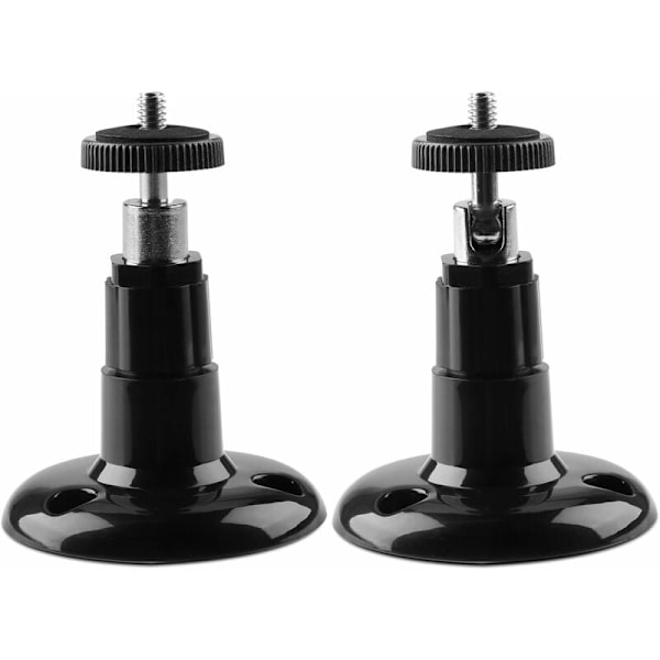 (2-pack) Väggfäste för inomhus-/utomhussäkerhetskamera, justerbart takfäste för Arlo, Arlo Pro och andra kompatibla modeller (svart)