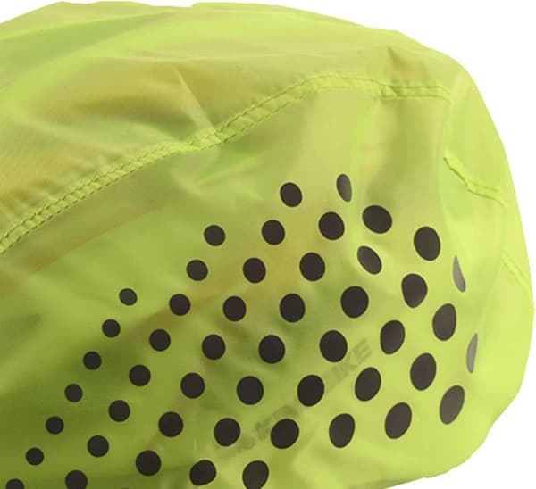 Reflekterande cykelhjälmsöverdrag Vattentätt regnskydd med justerbar dragsko, One Size, Fluorescerande grön, 2-pack
